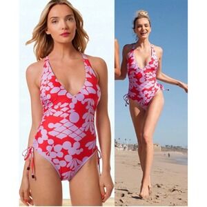 Trina Turk Bali Blossoms One-Piece‎ Swimsuit Size 8